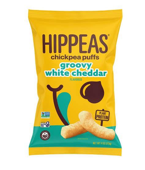 HIPPEAS Chickpea Puffs, Groovy White Cheddar, Gluten-Free, 4 oz Bag ...