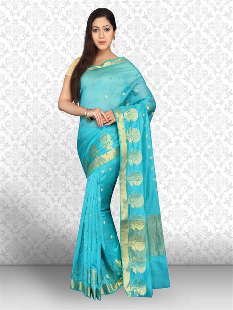 Buy Divastri Self Design Banarasi Polyester Multicolor Sarees Online ...