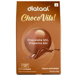 Buy Diataal ChocoVits For Men & Women 30 Chewable Tablets I Chocolate ...