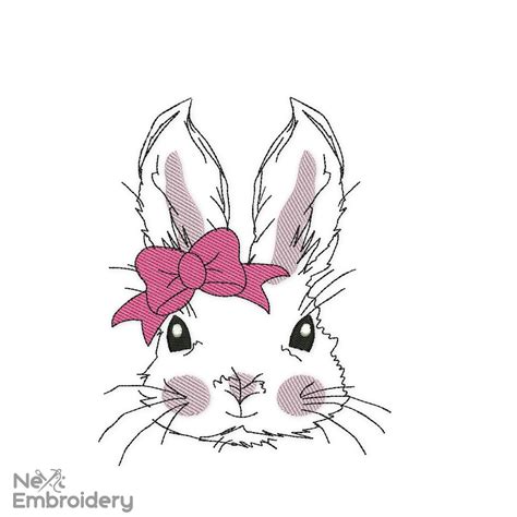 Cute Easter Bunny Embroidery Designs - NextEmbroidery