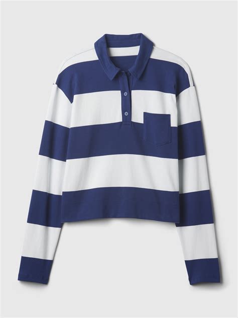 Cropped Rugby Polo Shirt | Gap