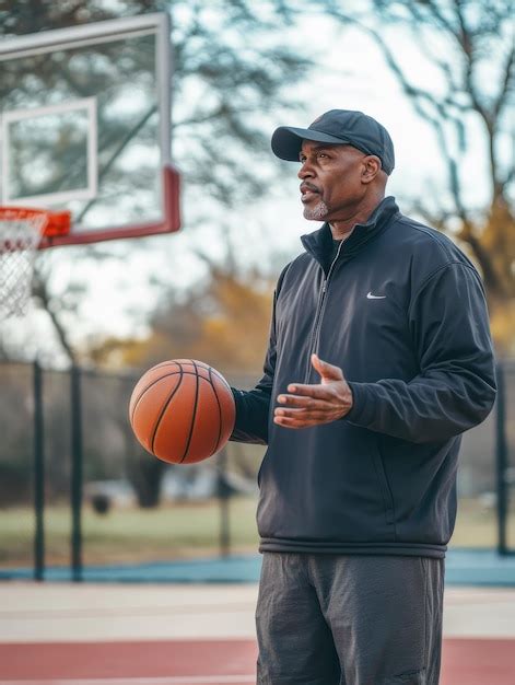 Basketball coach in uniform giving a pep talk | Premium AI-generated image