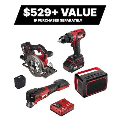 SKIL 20-volt-Battery Power Tool Combo Kits at Lowes.com