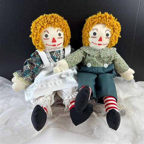 Vintage Raggedy Ann and Andy Dolls, Vintage Handmade Rag Dolls 1970s ...