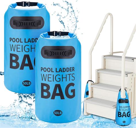 Amazon.com: 2 Pcs Swimming Pool Ladder Weights, Foldable 10L Pool Stair ...