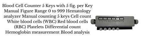 AjantaExports Blood Cell Counter 5 Keys with 5 fig. per Key Manual ...