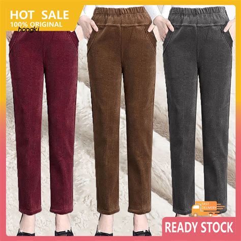 HH Women Straight Leg Pants Women Polyester Pants Cozy High Waist Wide ...