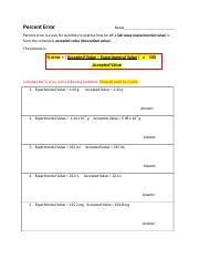 Image result for Percentage Error Questions