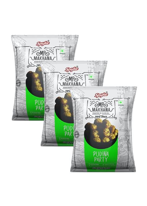 Get Pudina Party Roasted Makhana - Pack of 3 (75g Each) at ₹ 360 | LBB Shop