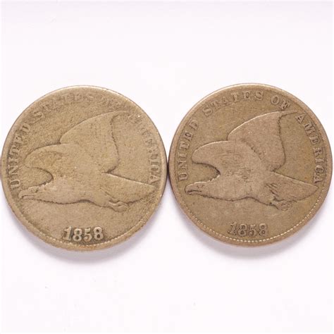 1858 LL and SL Flying Eagle Cents 2-Coin Lot - Numismax