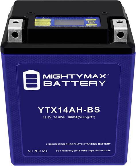 Buy YTX14AH-BS Lithium Replacement Battery compatible with Yamaha ...