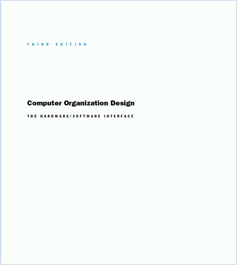 Image result for Computer Organization and Design Hardware and Software Interface