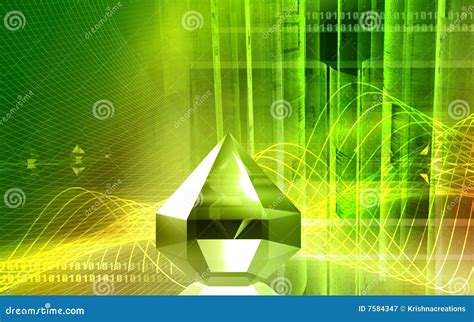 Refraction in a diamond stock illustration. Illustration of imagination - 7584347