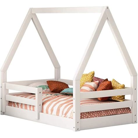 Eden Home Modern Solid Wood Toddler Floor Bed Frame India | Ubuy