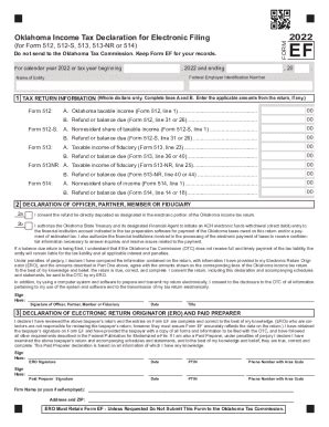 OK Form EF 2022-2026 - Fill and Sign Printable Template Online