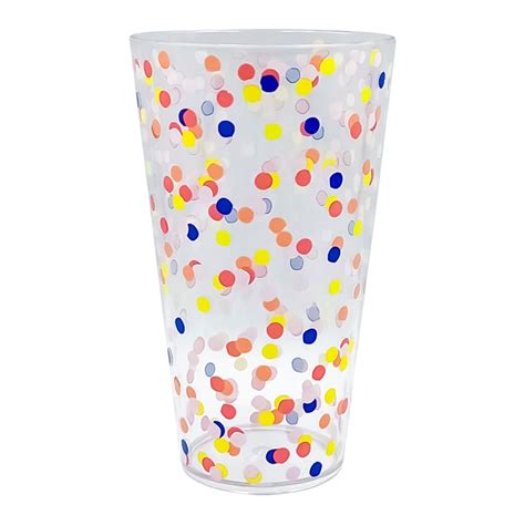 Oh Joy! Clear Confetti Acrylic Highball Glass, 12oz | At Home