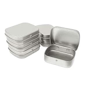 Honbay 6PCS Mini Portable Metal Hinged Lid Empty Storage Boxes Tins ...
