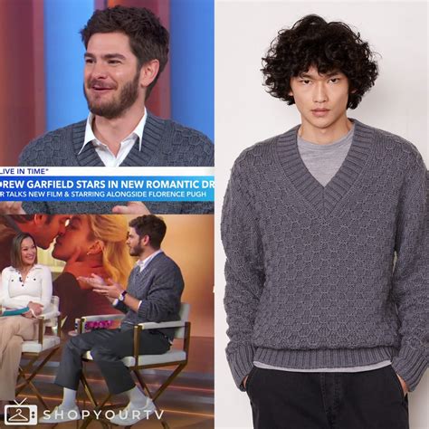 Good Morning America: October 2024 Andrew Garfield's Grey Cable Knit ...