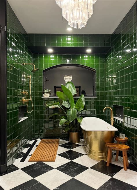Green Tile Bathroom
