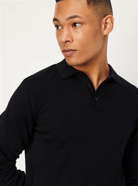 Buy Men Flat Knit Slim Fit Polo T-shirt Online at just Rs. 999.0 ...