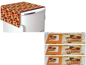 MITOOZ® Refrigerator Cover Combo of Exclusive Decorative 1 Fridge Top ...