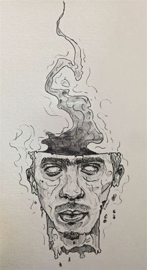 Image result for Drawing of Exploding Head