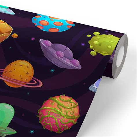UFOs & Planets Wallpaper Roll – ArtzFolio.com