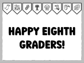 HAPPY EIGHTH GRADERS! Toucan Bulletin Board Kit, Ready to print school ...