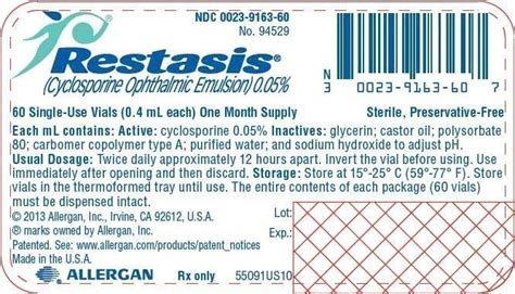 Restasis - FDA prescribing information, side effects and uses