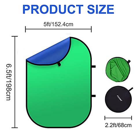Buy FUDESY Portable Green Screen Collapsible Backdrop, 5x6.5 Chromakey ...