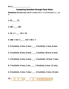 Image result for Place Value Number Comparing