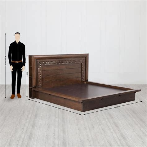 Buy Rio - Zeus Low Platfrom King-Size Bed - 180 x 195 cm - Brown from ...