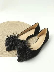 Faux Suede Point Toe Ballet Flats | SHEIN USA