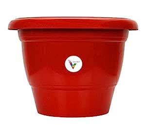 VINSHRA Flower Pot/Planter red(Brown) 8 inch (Set of 14) : Amazon.in ...