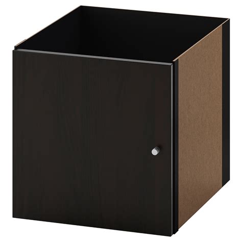 KALLAX Insert with door, black-brown, 33x33 cm - IKEA