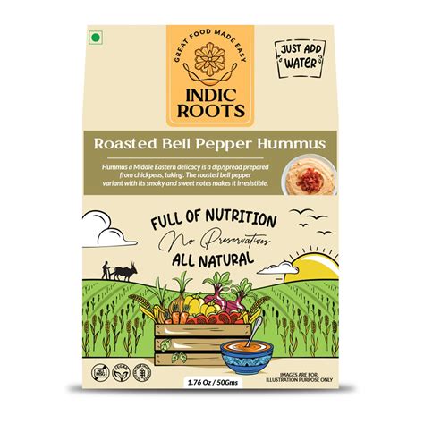 Indic Roots (Formerly Organic Roots) Bell Pepper Hummus | Classic ...