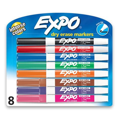 Expo Dry Erase Logo Expo Low Odor Dry Erase Marker Chisel Tip Black