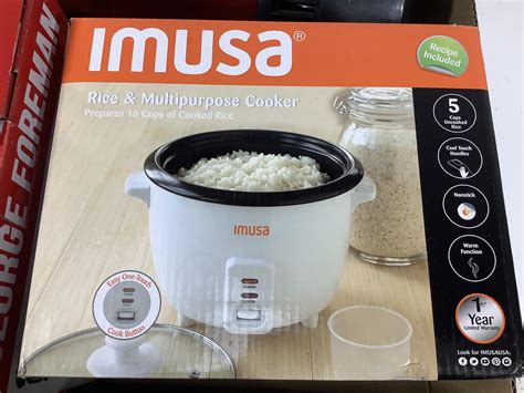 Lot - (3pc) Imusa Rice Cooker, George Foreman Grill