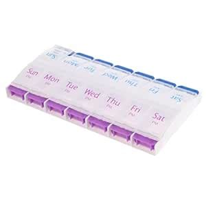 Macaso AM PM 14 Slots 7 Day Travel Pill Tablet Medicine Capsule Box ...