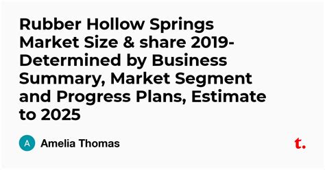 Rubber Hollow Springs Market Size & share 2019- Determined by Business ...
