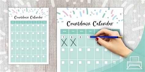 Confetti Themed Birthday Countdown Calendar (teacher made)