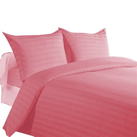 Buy Bed Sheets with Stripes 300 Thread count - Dusty Rose online in ...