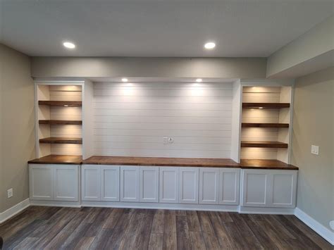 Entertainment Center Elegance Wall Unit Design | Built in shelves living room, Basement living ...