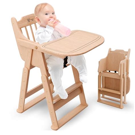 Lifelong Cuppy Premium Wooden High Chair – Foldable Baby Feeding & Din ...