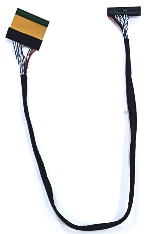 acce & peri® 30 PIN FLAT FFC LVDS CABLE to CONNECTOR FOR LCD LED ...