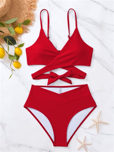 Swim Mod 2025 Minimalist Solid Color Bikini, Vacation Beach Swimwear ...