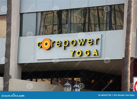 CorePower Yoga Sign At The Entrance Privately Held Chain Location Of ...