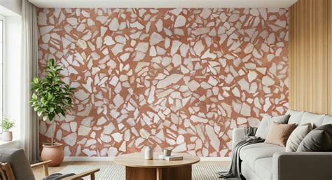 Terra-Cotta Terrazzo Wallpaper