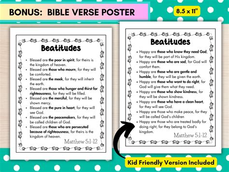 Printable Beatitudes For Kids