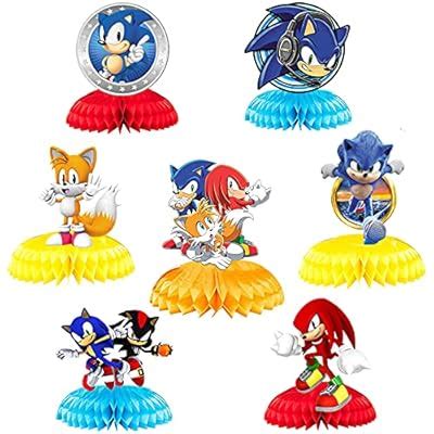 Nice Orange 7pcs honeycomb Centerpiece For Sonic the | Ubuy India